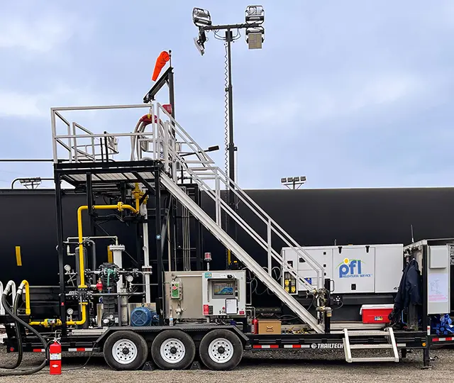 Brand New Railcar Transloader built by PFL Petroleum Services